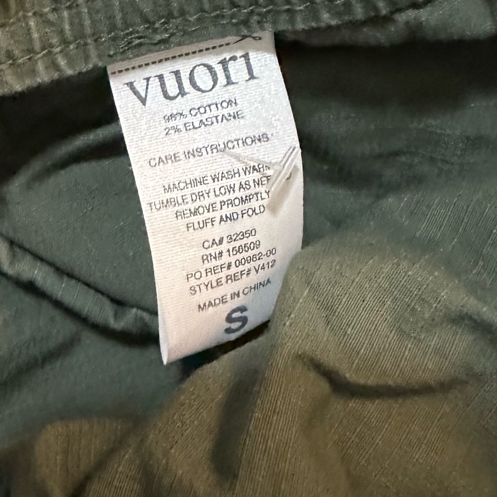 Vuori Men's Ripstop Green Cargo Hiking slim Fit Drawstring Pants comfort outdoor - Picture 3 of 4